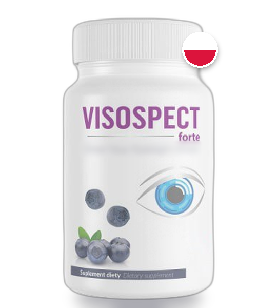 Butelka Visospect Forte — render producenta; hasło z etykiety rozmyte