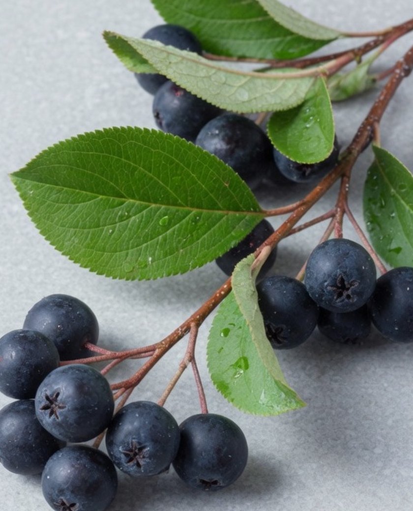 Flori de gălbenele și fructe de aronia